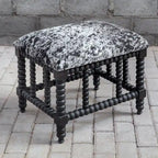Petit banc en similicuir vache
