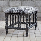 Petit banc en similicuir vache