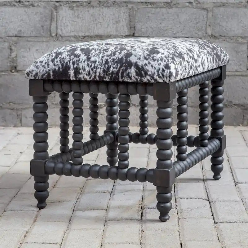 Petit banc en similicuir vache