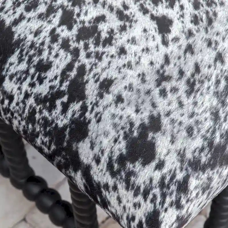 Petit banc en similicuir vache