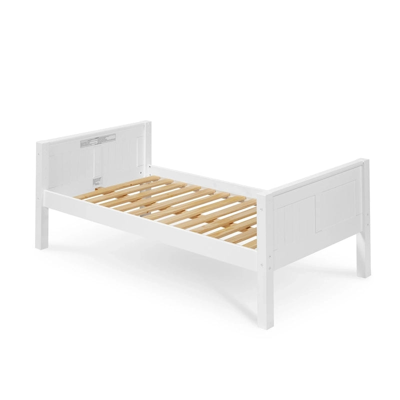 Tête de lit en panneau - Lit de repos jumeau avec barrière de sécurité avant et lit gigogne jumeau