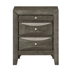 Modern 23-in Metal Knob 3-Drawer Wood Nightstand