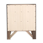 Table de chevet en bois moderne de 23 po avec 3 tiroirs et bouton en métal