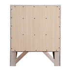 Table de chevet en bois moderne de 23 po avec 3 tiroirs et bouton en métal