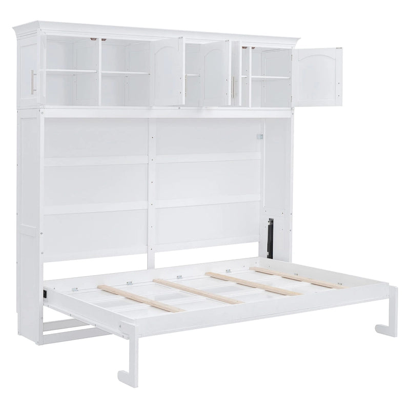 Lit escamotable mural Queen Size avec meubles hauts