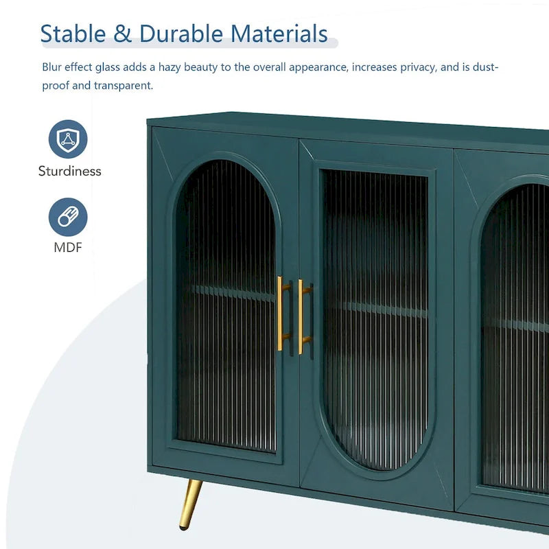 Meuble TV en bois avec armoire de rangement et étagères réglables