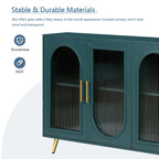 Meuble TV en bois avec armoire de rangement et étagères réglables