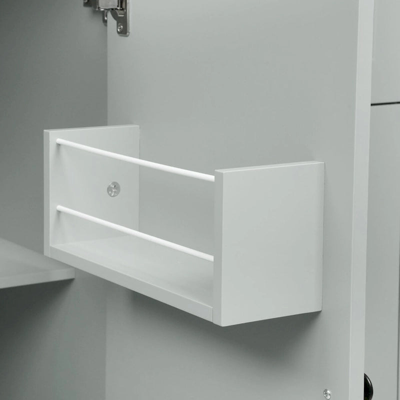 Chariot de cuisine roulant de 53,9 de largeur avec étagère de rangement interne - N/A
