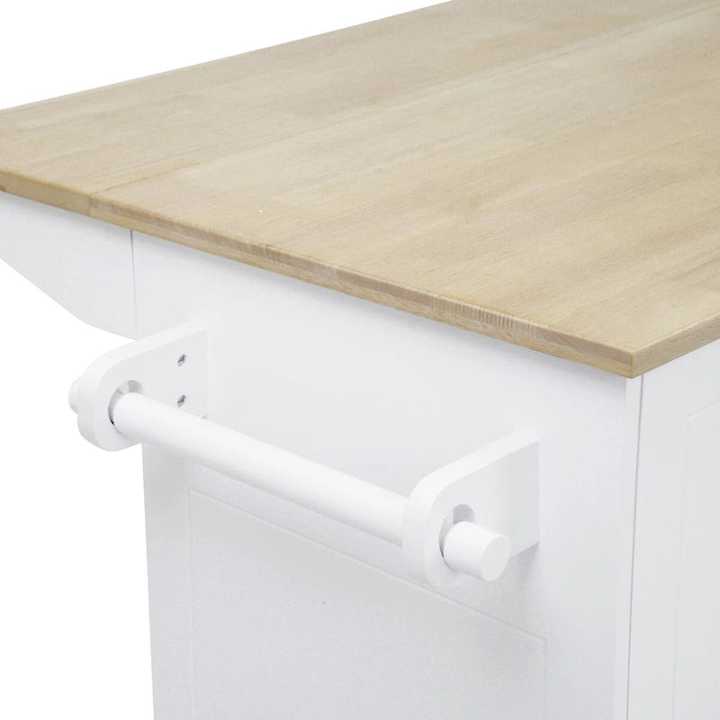 Chariot de cuisine roulant de 53,9 de largeur avec étagère de rangement interne - N/A