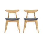 CHAISE (Lot de 2), DESIGN MI-SIÈCLE, pour salon