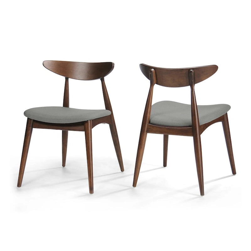 CHAISE (Lot de 2), DESIGN MI-SIÈCLE, pour salon